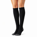 Calze lunghe al ginocchio 39-42 in maglia nera e grigia stile sportivo