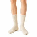 Calze a coste 35-38 in maglia beige per uso quotidiano stile classico
