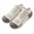 Calze alla caviglia 39-42 in maglia beige e verde salvia - traspiranti per uso quotidiano