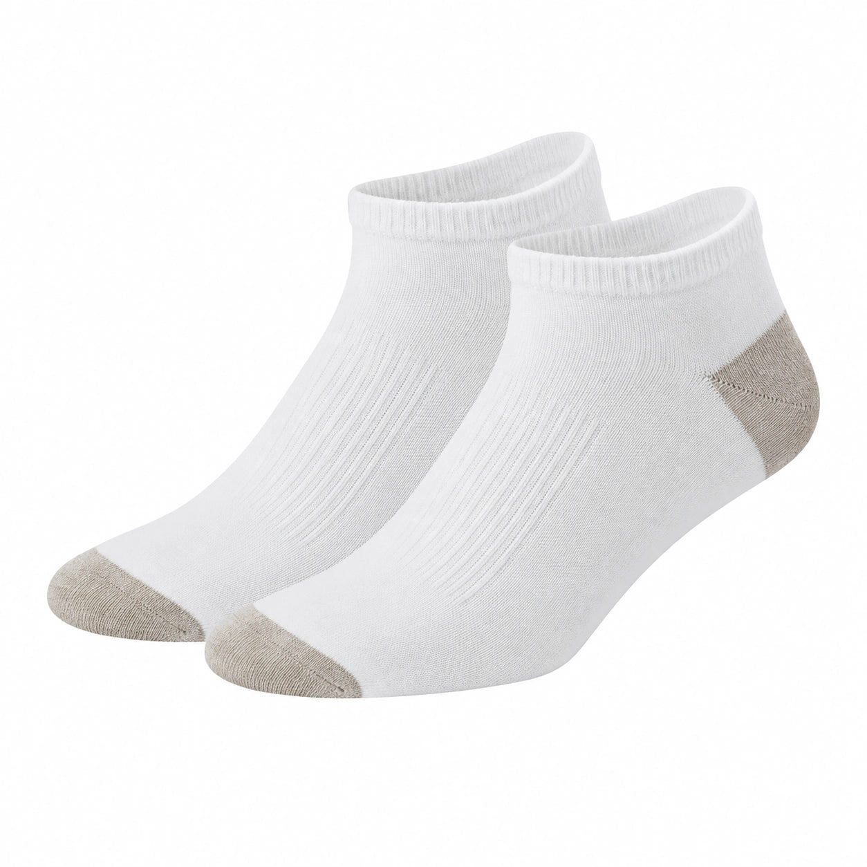 Calze corte 43-46 in maglia bianco/beige con bordo elasticizzato