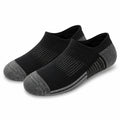 Calzini sportivi alla caviglia 39-42 in tessuto a maglia nero e grigio traspiranti