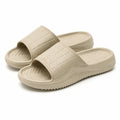 Ciabatte slide 42/43 in materiale sintetico beige con suola antiscivolo