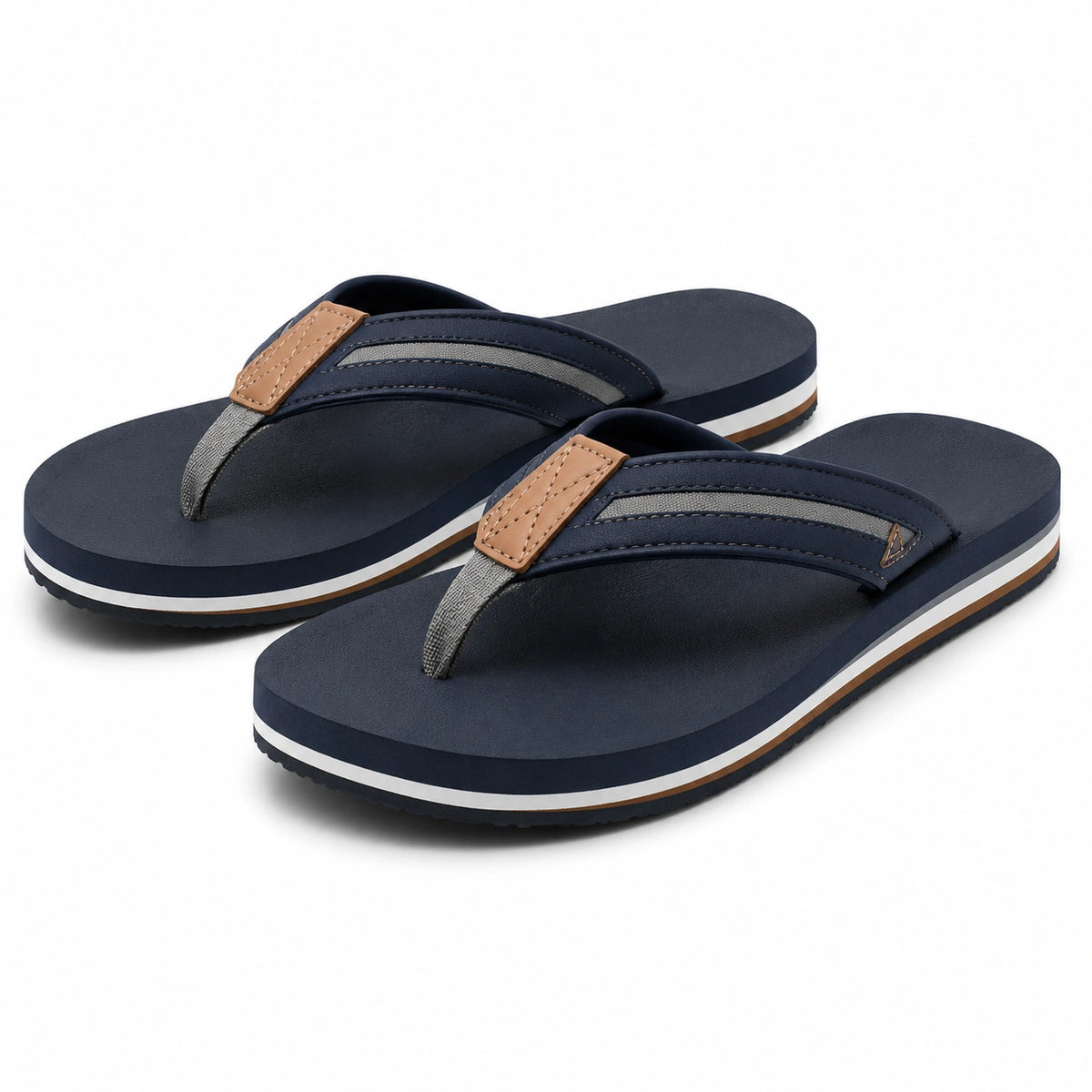 Infradito 42/43 in materiale sintetico blu navy stile casual da spiaggia